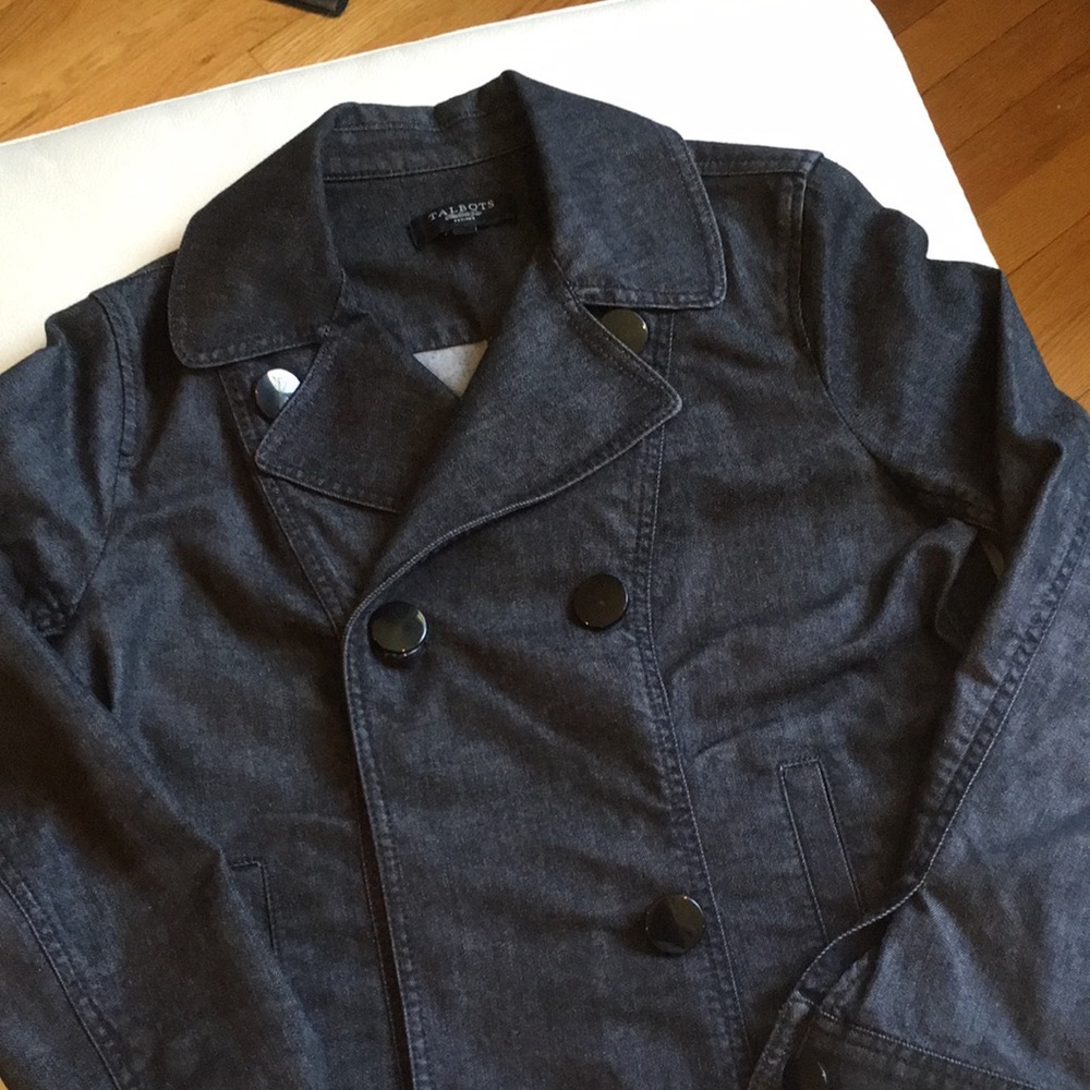 Talbots Double Breasted Jean Jacket - image 2